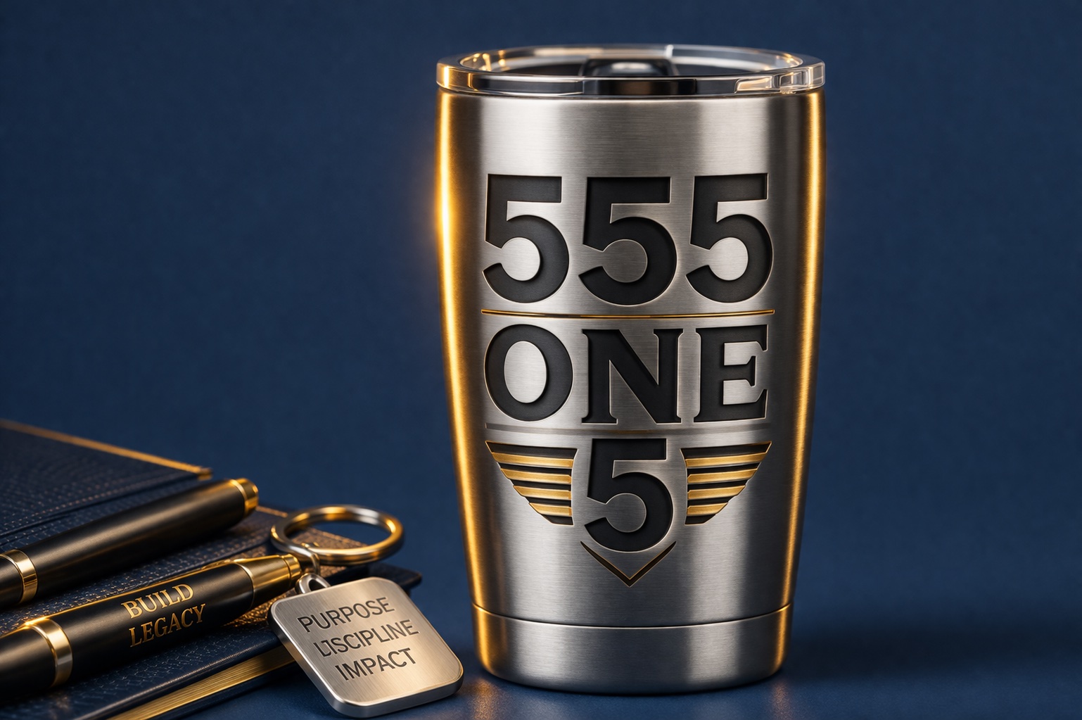 Engraved stainless steel tumbler